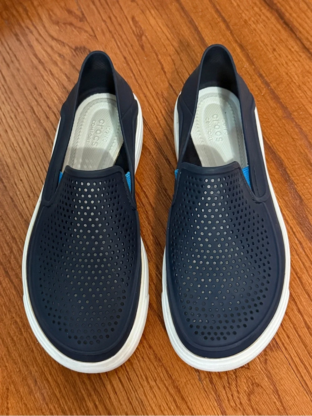 Crocs LiteRide Navy Blue Slip-On Comfort Shoes Youth Boys Size 3